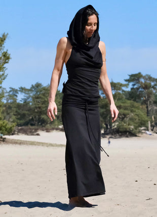 Luna Long skirt Zwart
