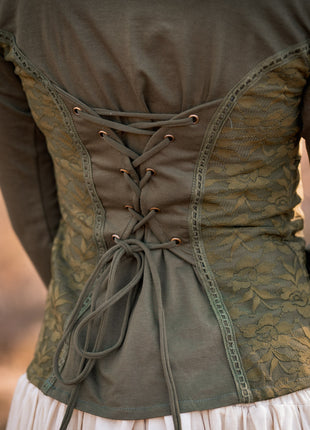 Elven Hoodie Top Groen