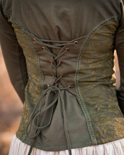 Elven Hoodie Top Groen