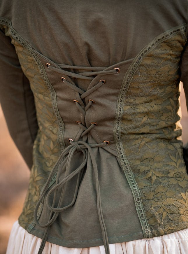 Elven Hoodie Top Groen
