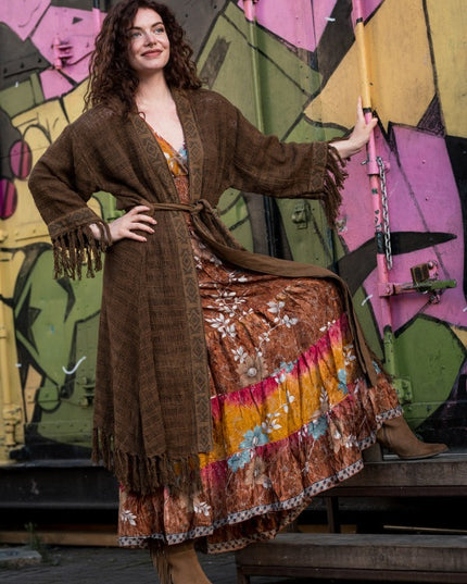 Layla Kimono Warm bruin