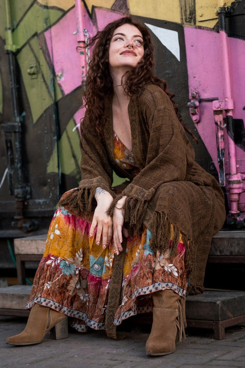 Layla Kimono Warm bruin
